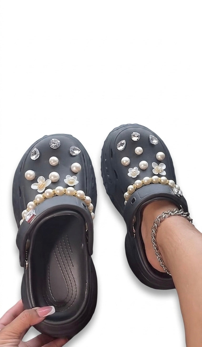 Midnight Pearl Garden Clogs