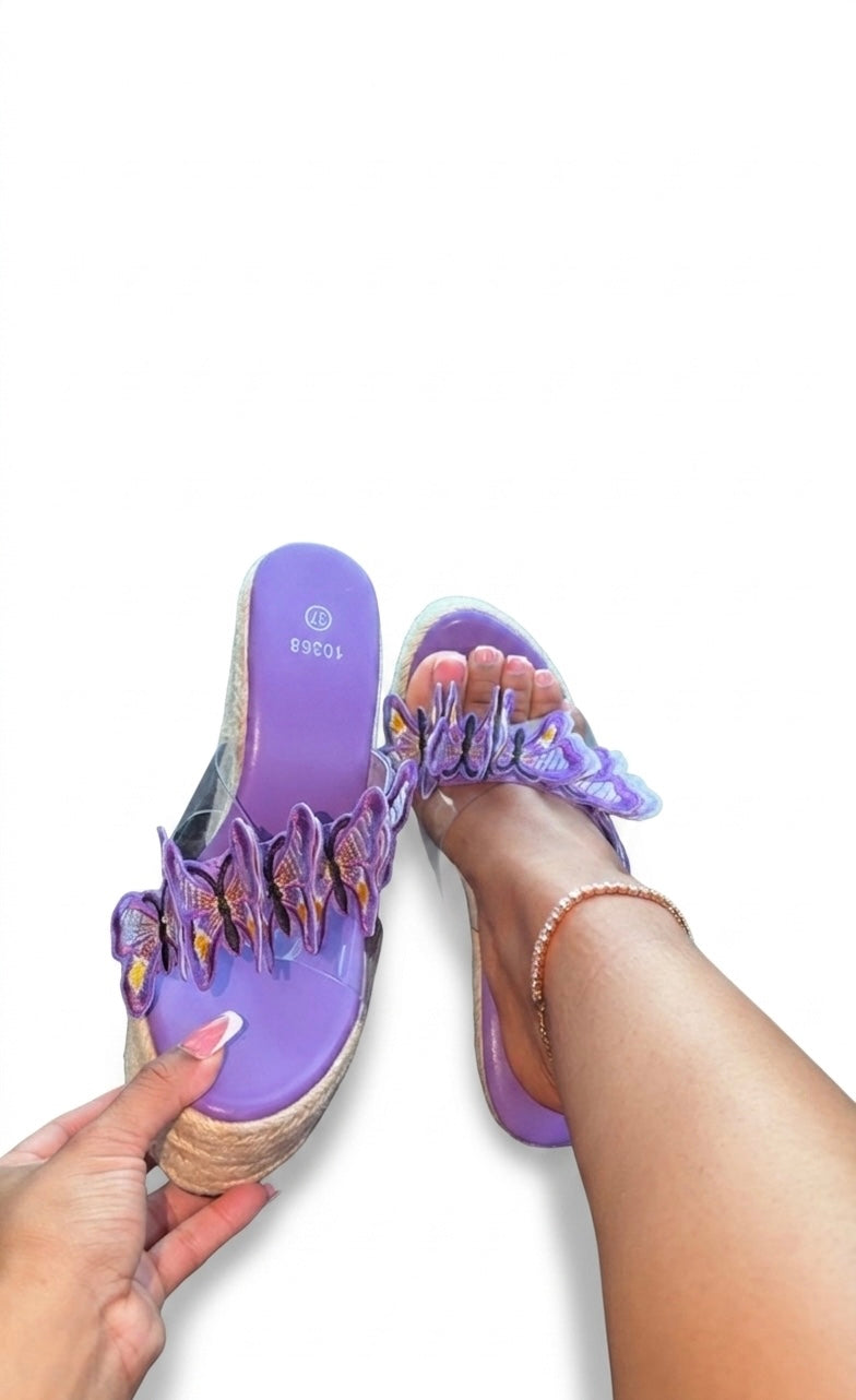 Purple Butterfly Wedges