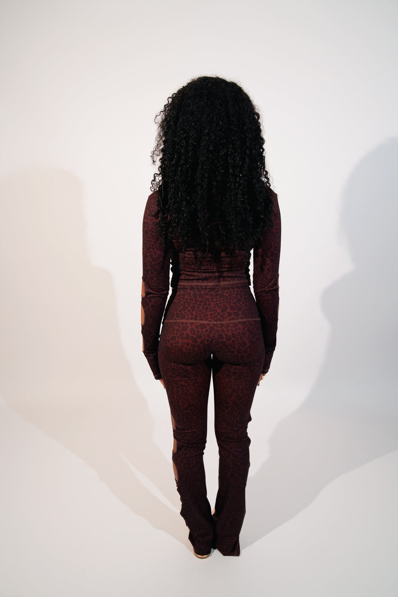 SEMI CUTOUT SET (Burgundy cheetah)